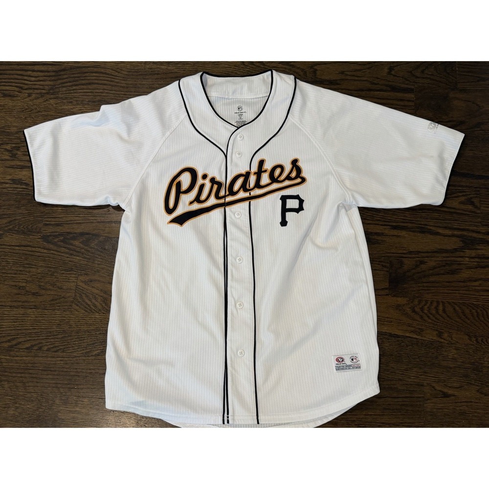 True Fan Pittsburgh Pirates MLB Baseball Mens Large Stitched Blank Jersey